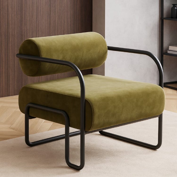 small upholstered armchair