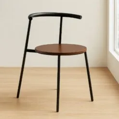 black metal frame armchair