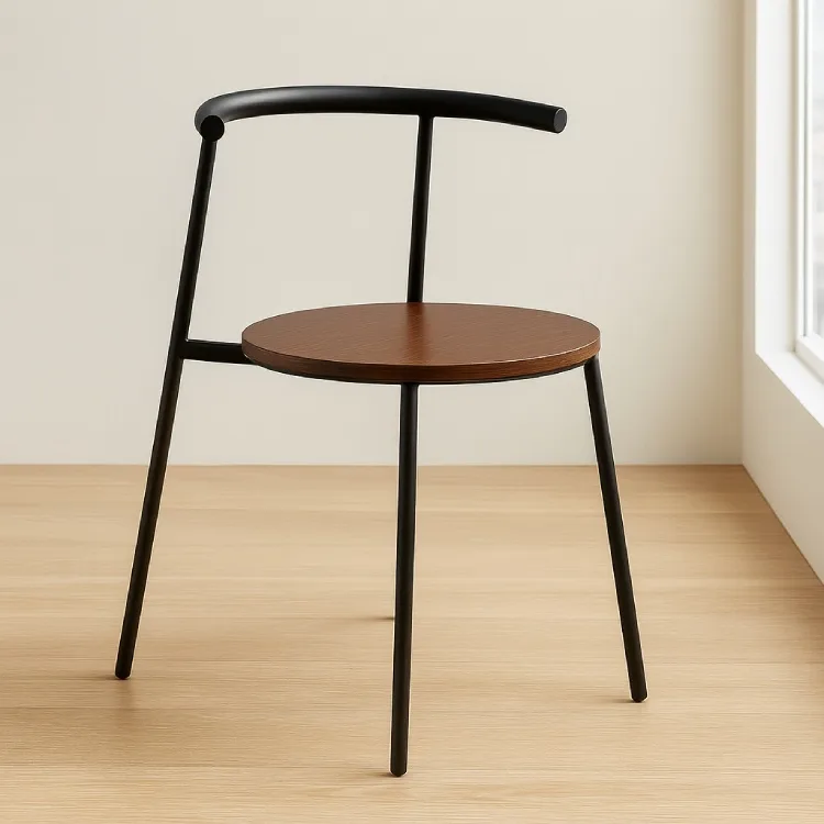 black metal frame armchair