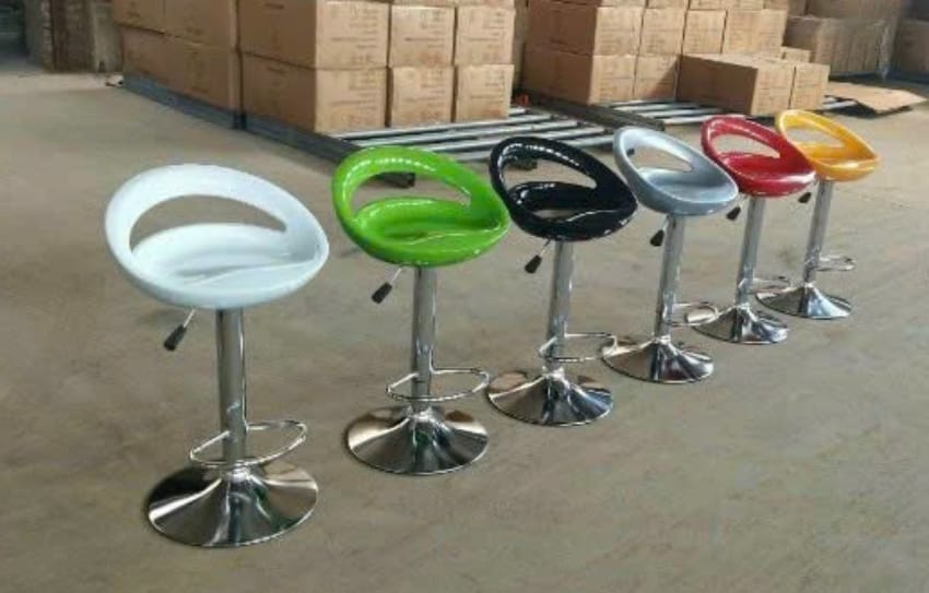 Actual photo of plastic bar chairs
