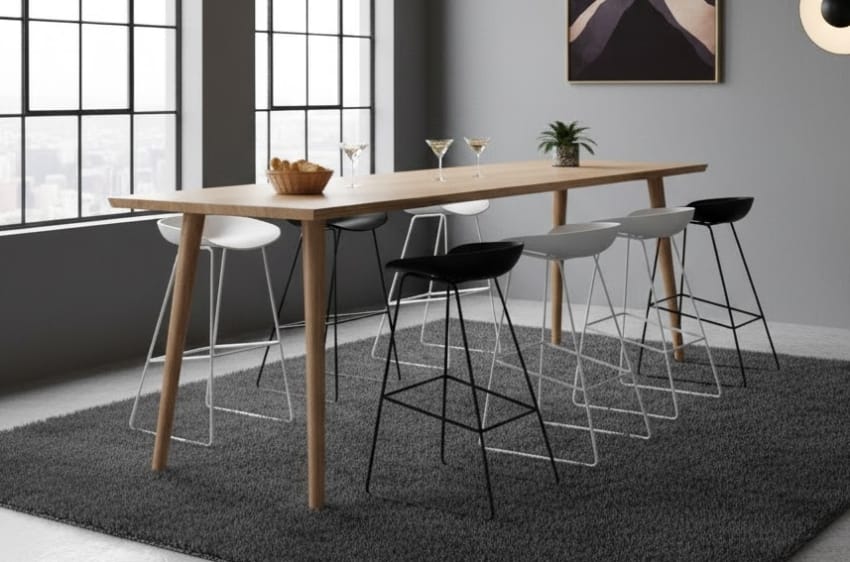 Modern counter stools with a minimalist design