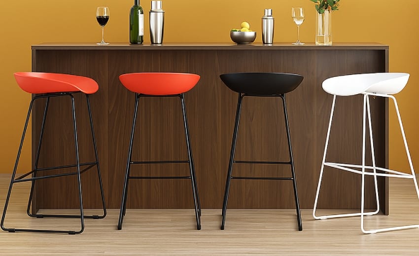 Modern counter stools with different colors