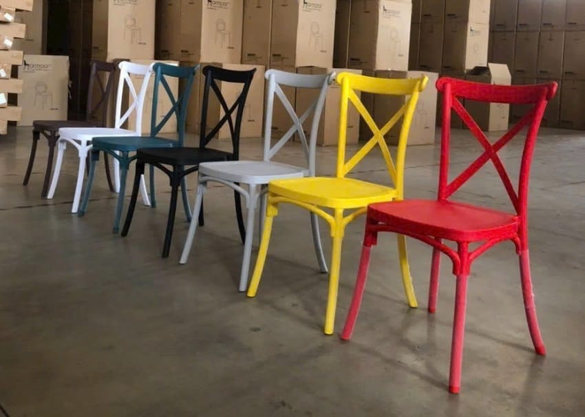 The actual pictures of the plastic chairs for outdoor