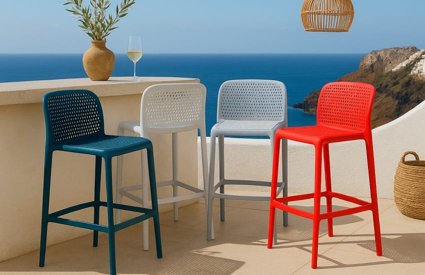 Plastic counter stools for outdoor