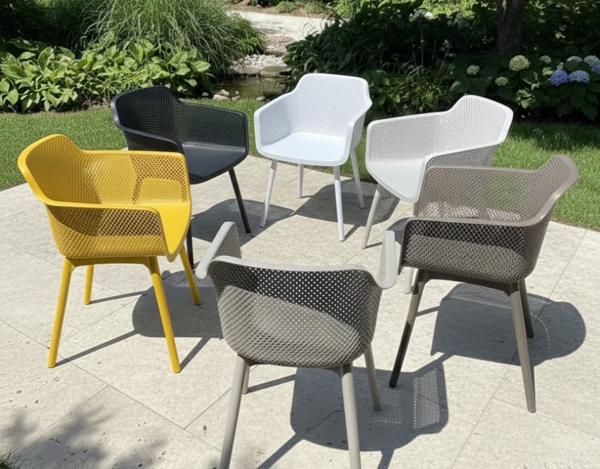 Plastic dining chair in various colour options