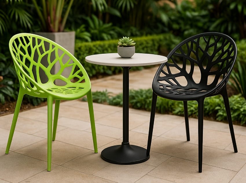 Plastic porch chairs for café outdoor seating