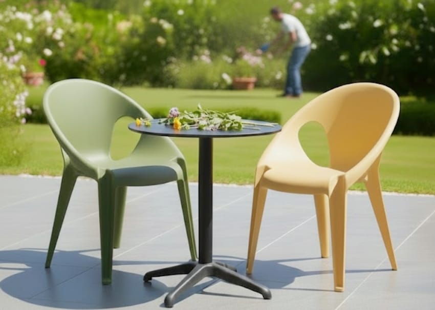 Stacking chairs for garden spaces