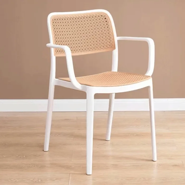White plastic lawn chairs