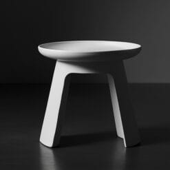 White polypropylene tables outdoor