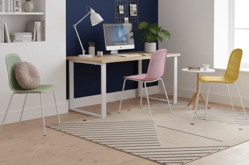 PP plastic chairs in the office