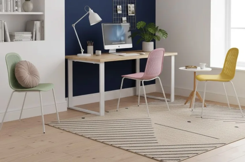 PP plastic chairs in the office