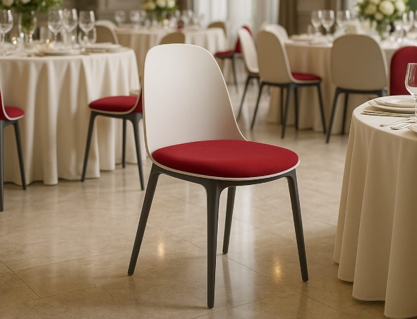Plastic dining chairs for weddings