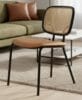 Rattan back dining chair