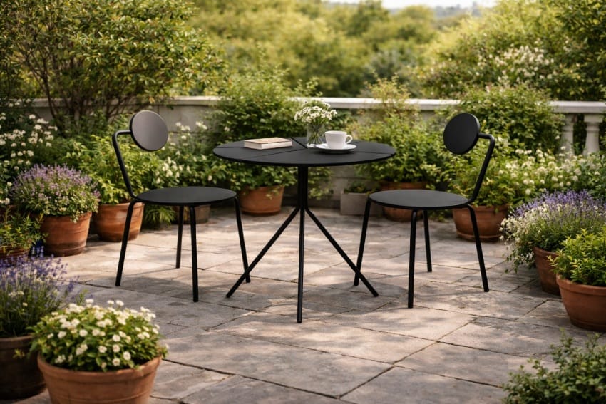 Another metal frame patio table