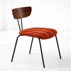 Black metal frame dining chairs