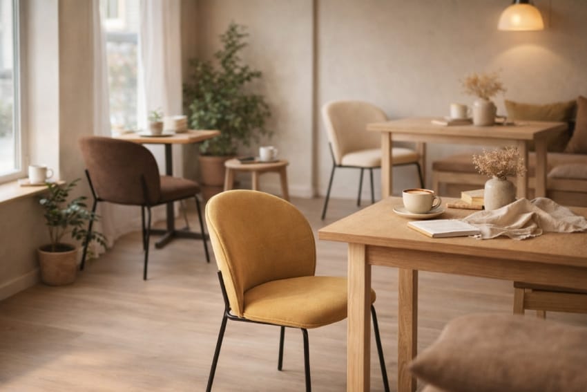 Different colors of chairs