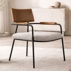 Metal frame chairs with arms