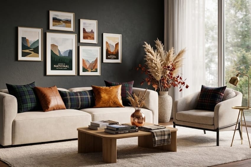 Metal lounge chair in the living room