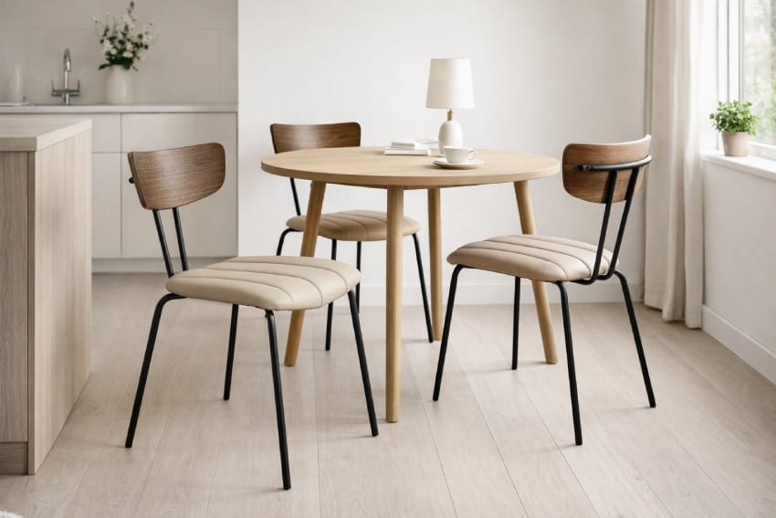 Other metal chairs in the kitchen