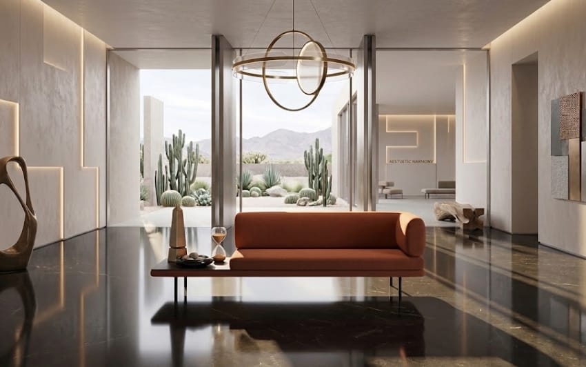 The bench in the gallery