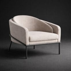 metal lounge chair with cushion