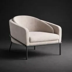 metal lounge chair with cushion